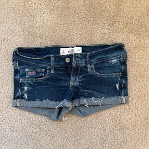 Hollister Women's Dark Blue Jean Shorts